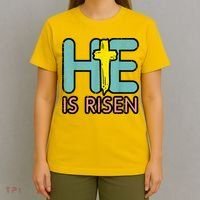 Easter HE Is Risen Jesus Resurrection Christian T-Shirt thumb 4
