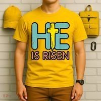 Easter HE Is Risen Jesus Resurrection Christian T-Shirt thumb 6