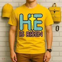 Easter HE Is Risen Jesus Resurrection Christian T-Shirt thumb 6
