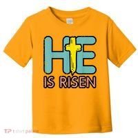 Easter HE Is Risen Jesus Resurrection Christian Toddler T-Shirt thumb 0