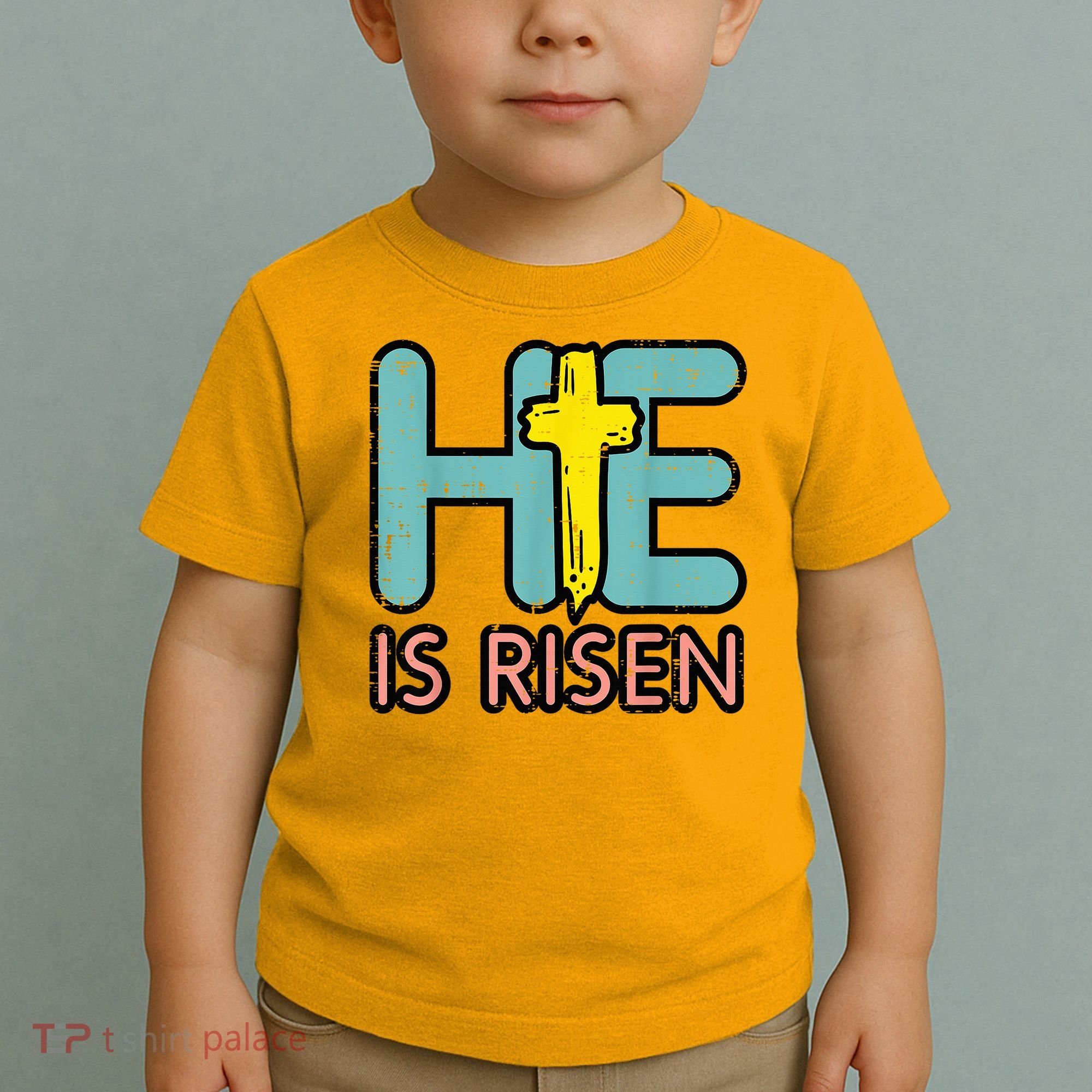 Easter HE Is Risen Jesus Resurrection Christian Toddler T-Shirt