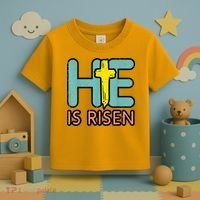 Easter HE Is Risen Jesus Resurrection Christian Toddler T-Shirt thumb 3