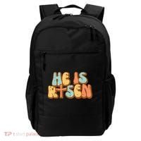 Easter He Is Risen Retro Resurrection Groovy Backpack thumb 0