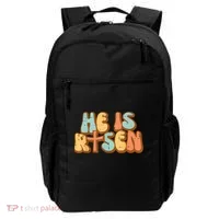 Easter He Is Risen Retro Resurrection Groovy Backpack thumb 0