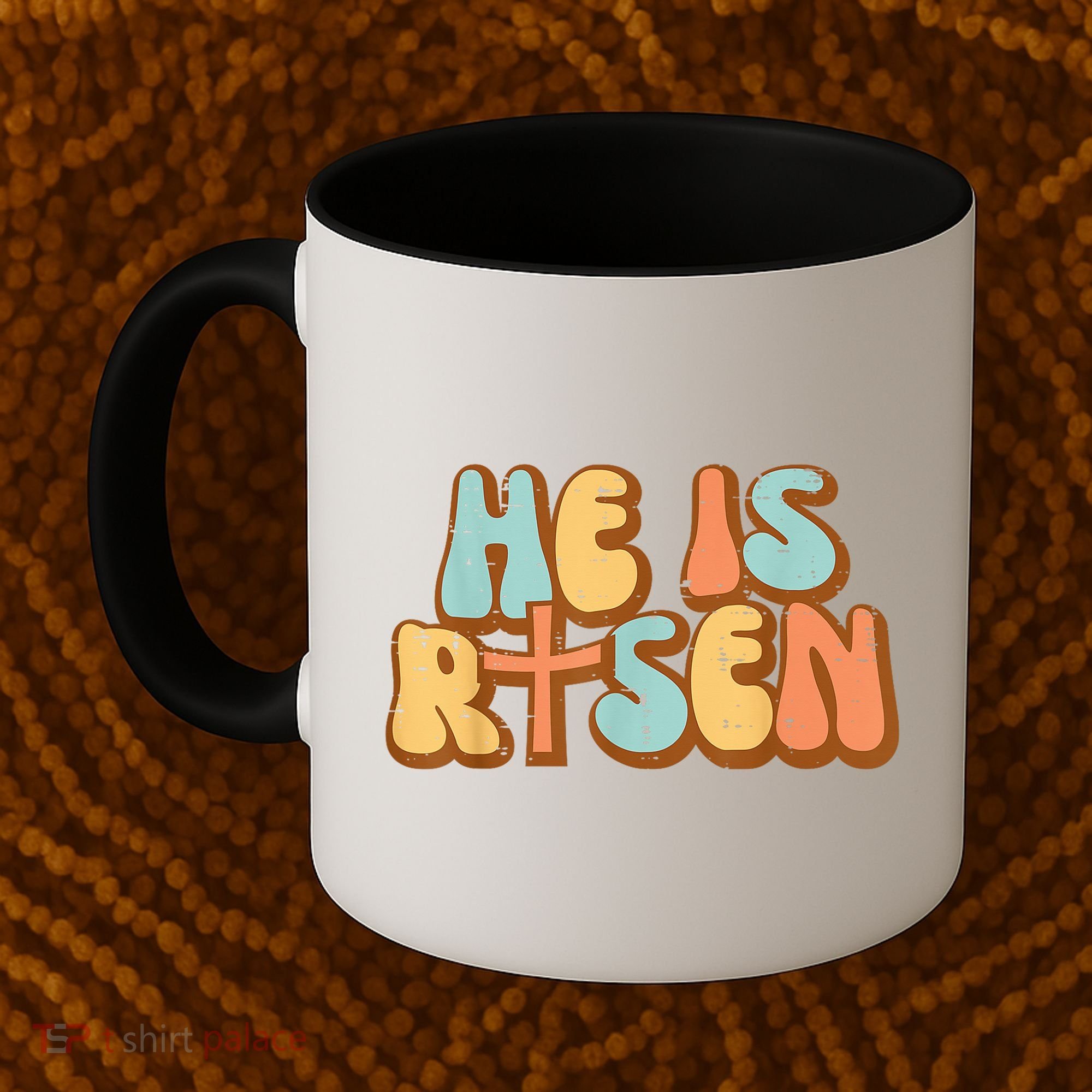 Easter He Is Risen Retro Resurrection Groovy Coffee Mug