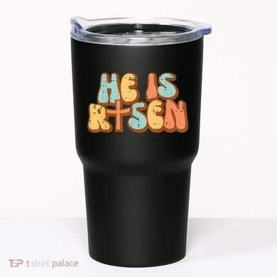 Easter He Is Risen Retro Resurrection Groovy Tumbler