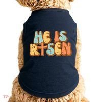 Easter He Is Risen Retro Resurrection Groovy Doggie Tank thumb 0