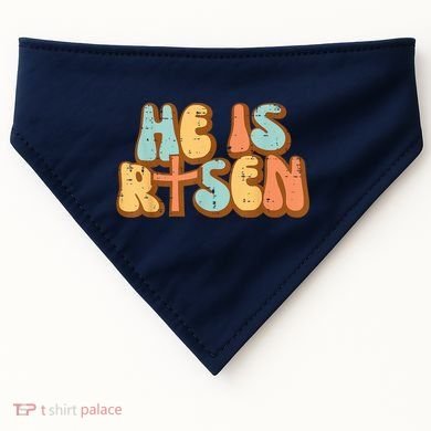 Easter He Is Risen Retro Resurrection Groovy USA-Made Doggie Bandana