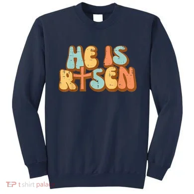 Easter He Is Risen Retro Resurrection Groovy Sweatshirt