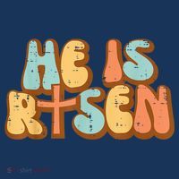 Easter He Is Risen Retro Resurrection Groovy Sweatshirt thumb 3