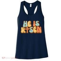 Easter He Is Risen Retro Resurrection Groovy Women's Tank Top thumb 0