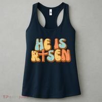 Easter He Is Risen Retro Resurrection Groovy Women's Tank Top thumb 3