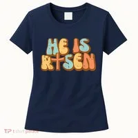 Easter He Is Risen Retro Resurrection Groovy Women's T-Shirt thumb 0