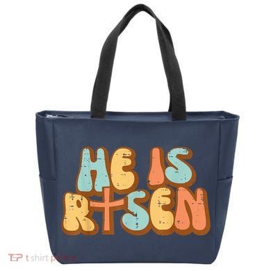Easter He Is Risen Retro Resurrection Groovy Tote Bag