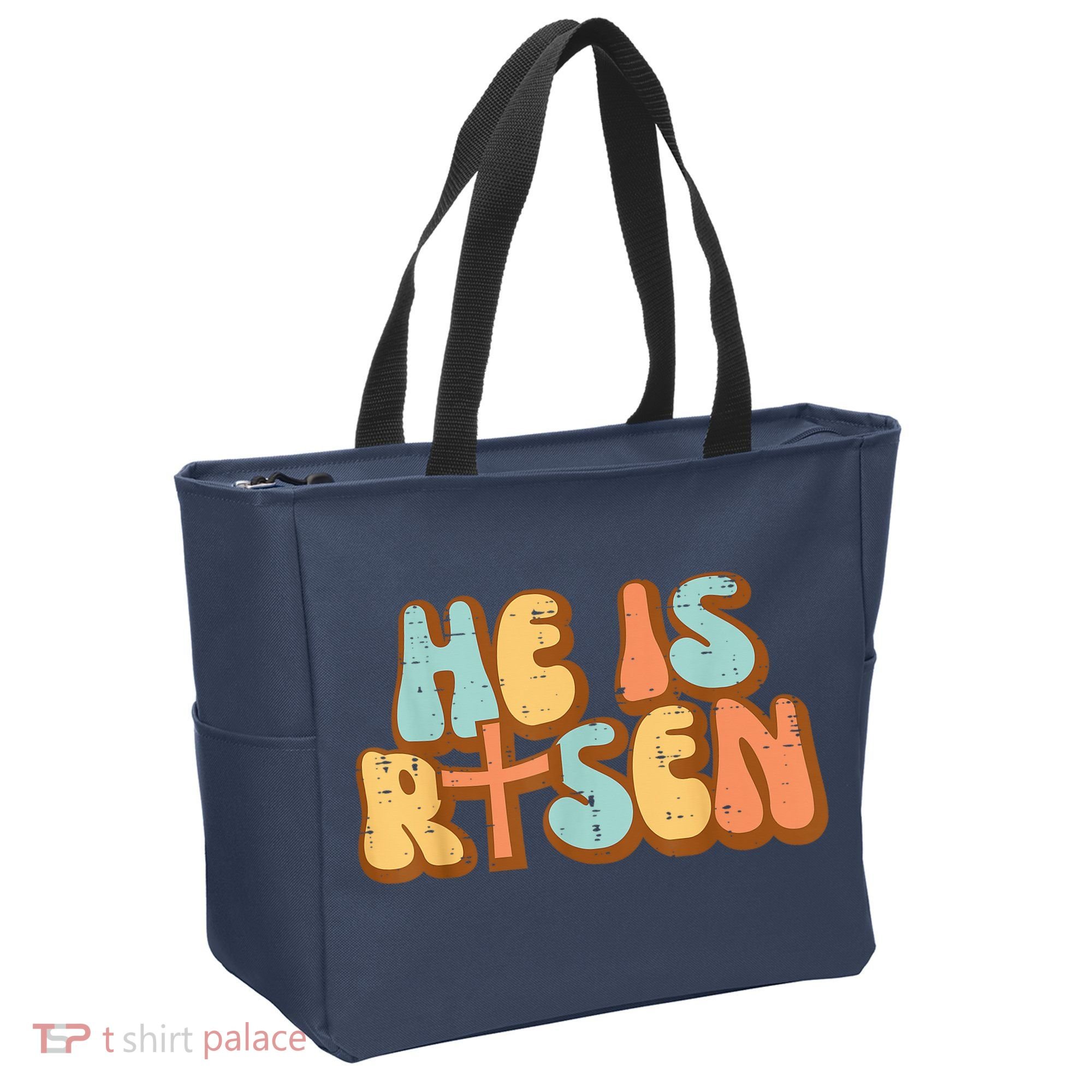 Easter He Is Risen Retro Resurrection Groovy Tote Bag