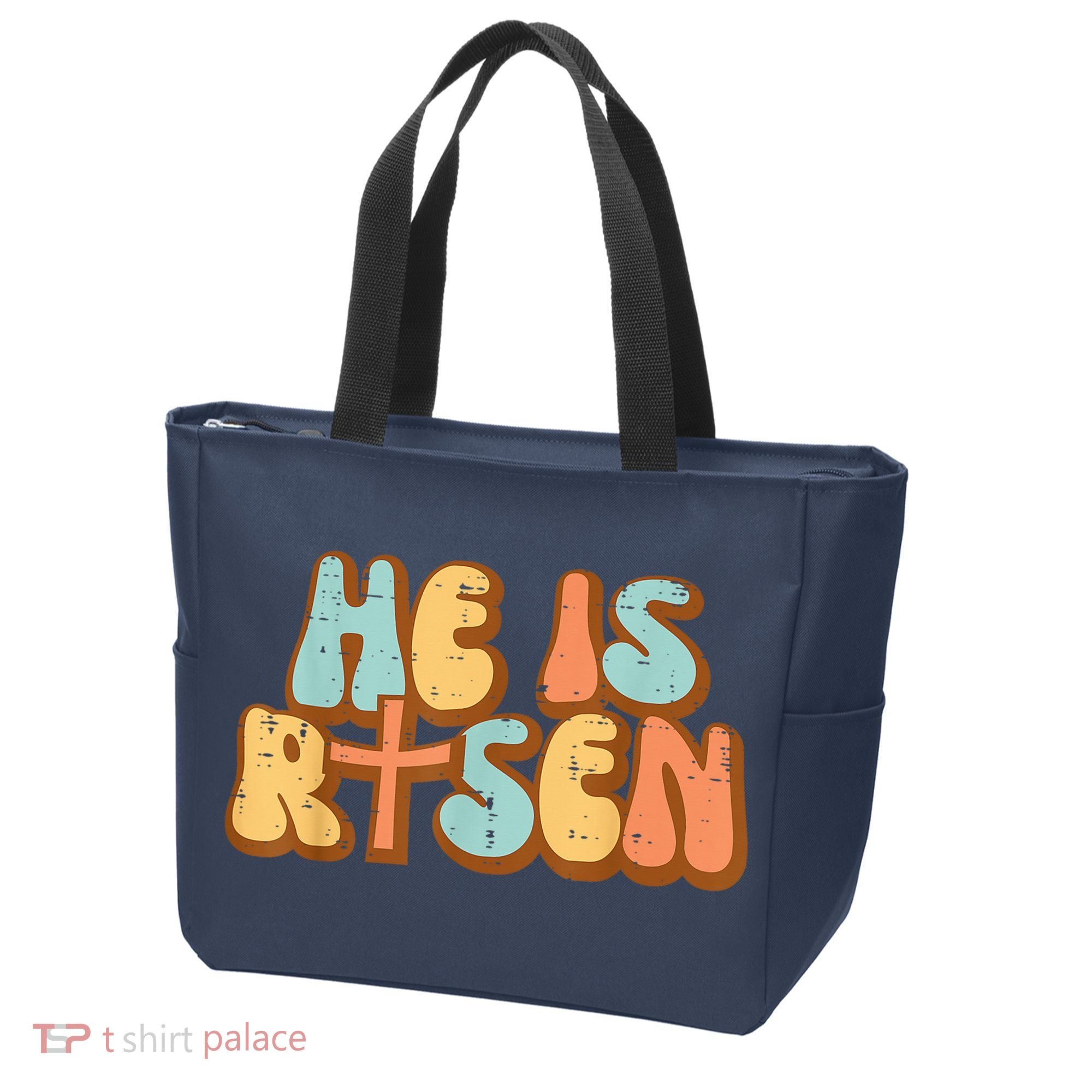 Easter He Is Risen Retro Resurrection Groovy Tote Bag