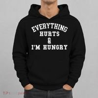 Everything Hurts & I'm Hungry Running Marathon Runner Hoodie thumb 0