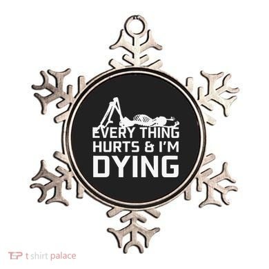 Everything Hurts & Im Dying Workout Funny Skeleton Ornament