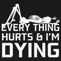 Everything Hurts & Im Dying Workout Funny Skeleton Ornament thumb 1