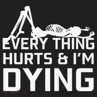 Everything Hurts & Im Dying Workout Funny Skeleton Hat thumb 2