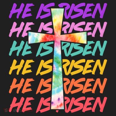 Easter He Is Risen Tie Dye Cross Five-Panel Snapback Cap