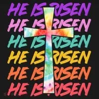Easter He Is Risen Tie Dye Cross Bucket Hat thumb 4