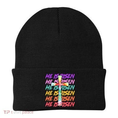 Easter He Is Risen Tie Dye Cross Beanie