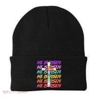Easter He Is Risen Tie Dye Cross Beanie thumb 0