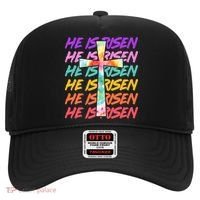 Easter He Is Risen Tie Dye Cross Hat thumb 0