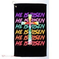 Easter He Is Risen Tie Dye Cross Golf Towel thumb 0