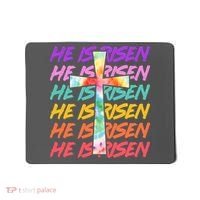 Easter He Is Risen Tie Dye Cross Mousepad thumb 0