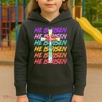 Easter He Is Risen Tie Dye Cross Kids Hoodie thumb 3