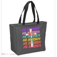 Easter He Is Risen Tie Dye Cross Tote Bag thumb 2