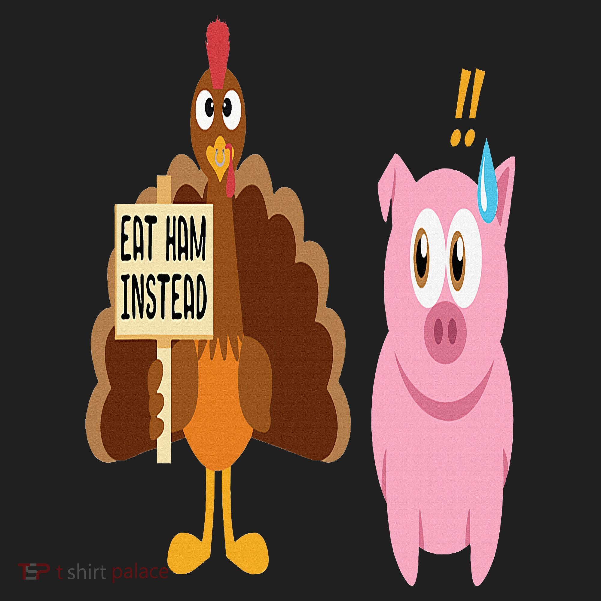 Eat Ham Instead Turkey and Pig Funny Thanksgiving Gift Hat