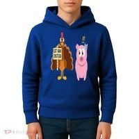 Eat Ham Instead Turkey and Pig Funny Thanksgiving Gift Kids Hoodie thumb 4