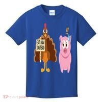 Eat Ham Instead Turkey and Pig Funny Thanksgiving Gift Kids T-Shirt thumb 0