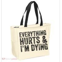 Everything Hurts & Im Dying Workout Exercise Fitness Tote Bag thumb 2