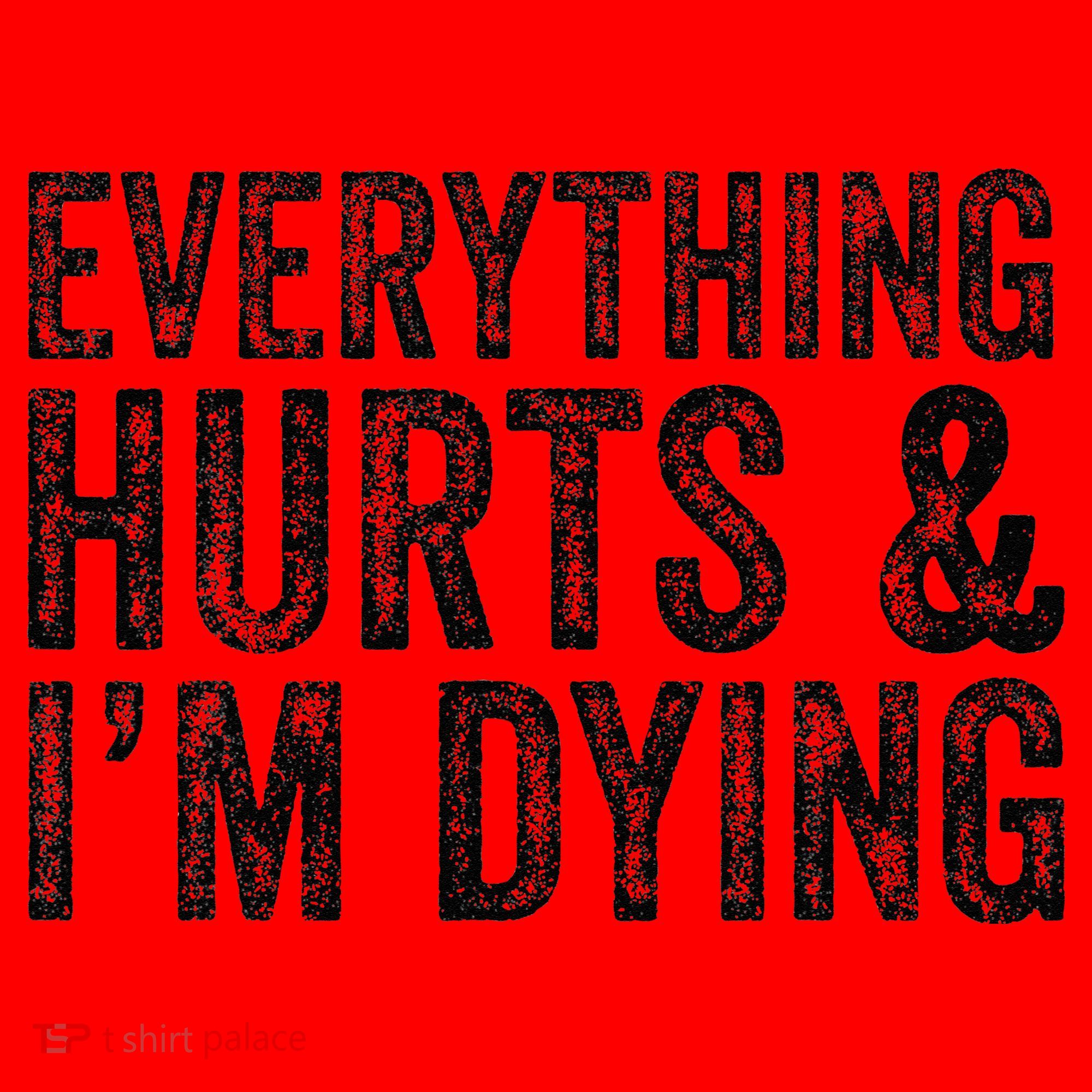 Everything Hurts & Im Dying Workout Exercise Fitness Santa Hat