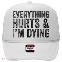 Everything Hurts & Im Dying Workout Exercise Fitness Hat thumb 0