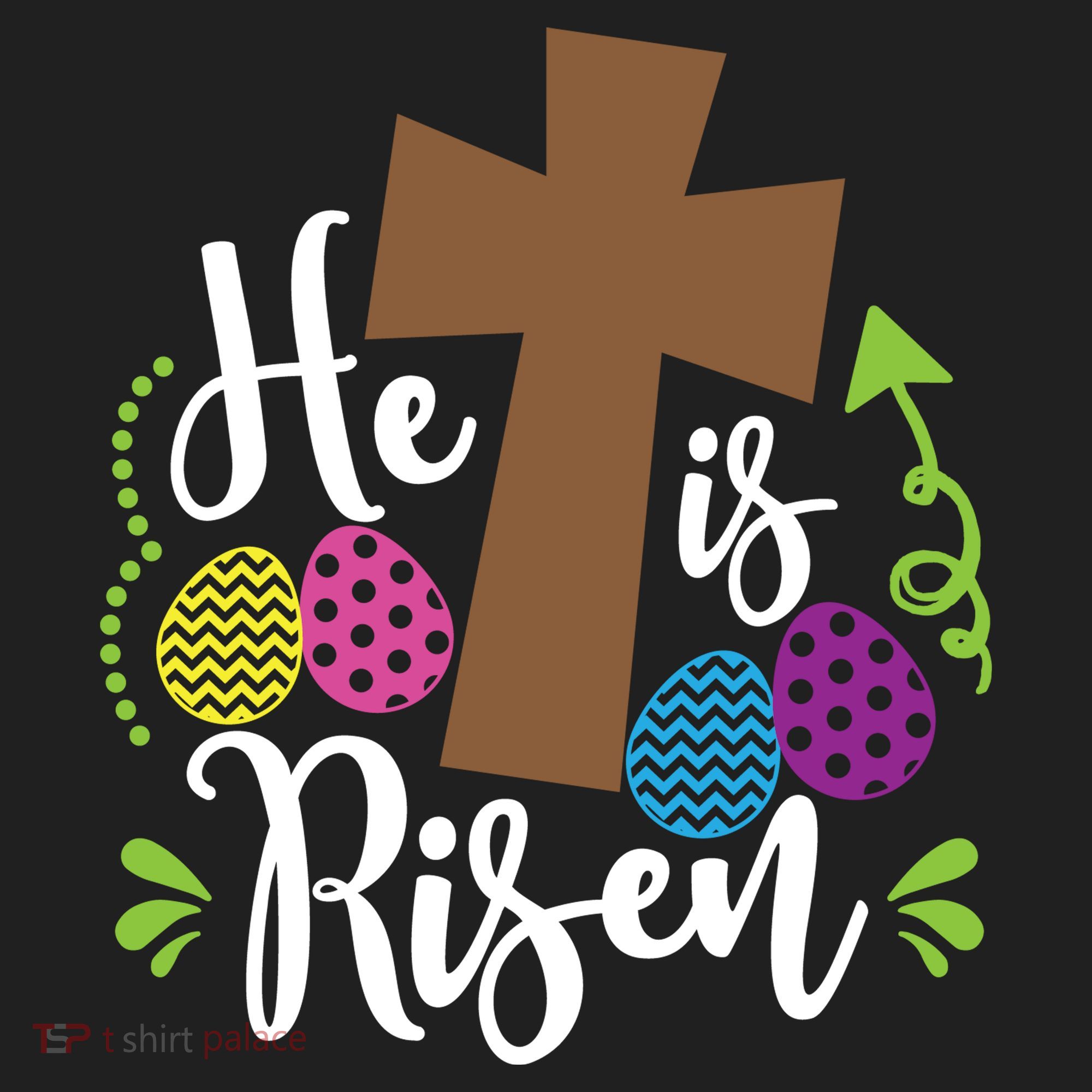 Easter He Is Risen Cross Women's Sweatshirt