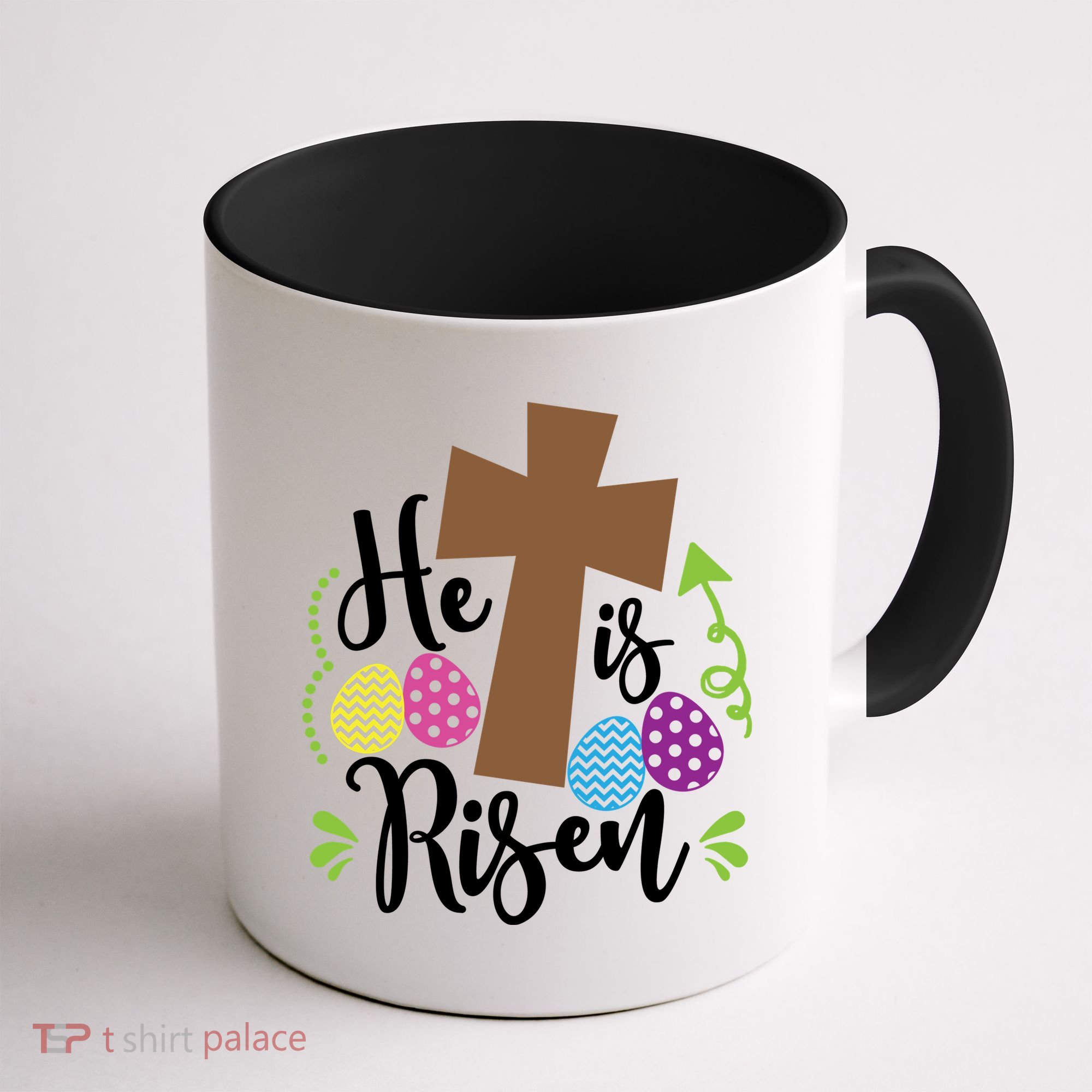 Easter He Is Risen Cross Coffee Mug