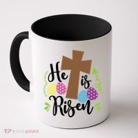 Easter He Is Risen Cross Coffee Mug thumb 0