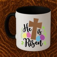 Easter He Is Risen Cross Coffee Mug thumb 2