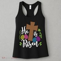 Easter He Is Risen Cross Women's Tank Top thumb 3