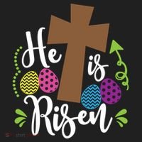 Easter He Is Risen Cross Hat thumb 2