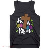 Easter He Is Risen Cross Tank Top thumb 0