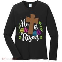 Easter He Is Risen Cross Women's Long Sleeve Shirt thumb 0