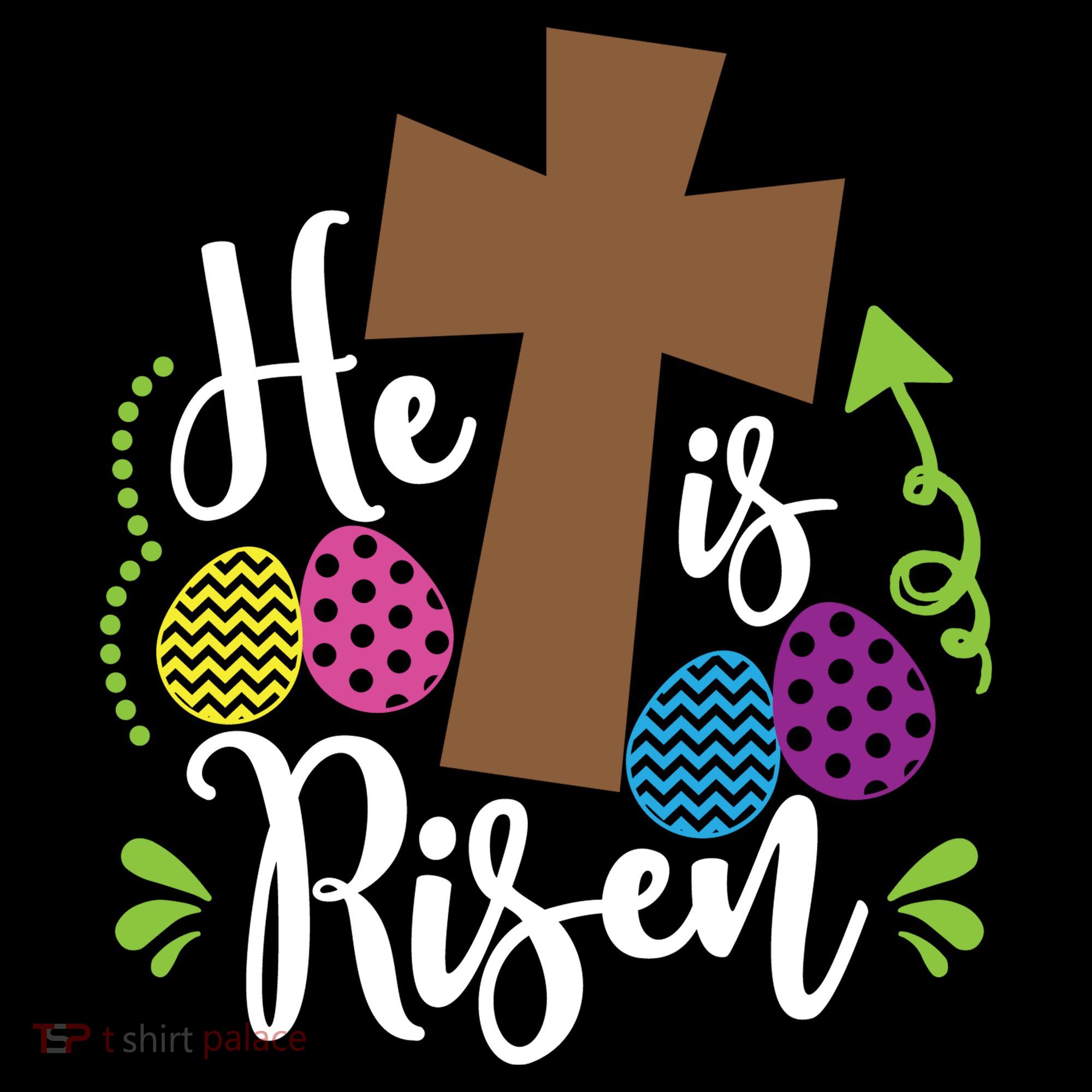 Easter He Is Risen Cross Women's Long Sleeve Shirt