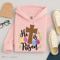 Easter He Is Risen Cross Hoodie thumb 4