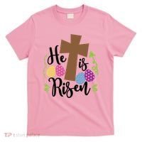 Easter He Is Risen Cross T-Shirt thumb 0
